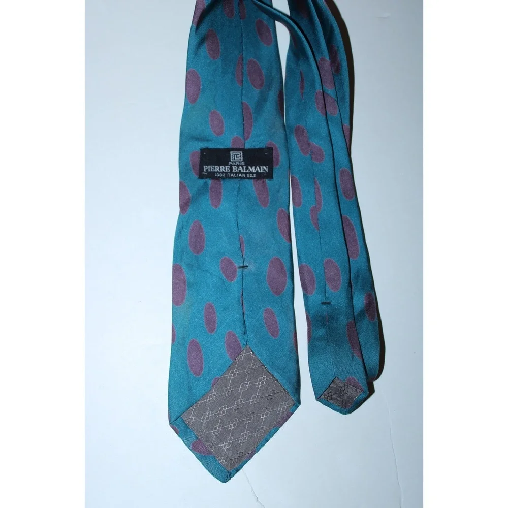 Pierre Balmain Men's Multicolor Lot of 2 Vintage Silk Ties - Picture 5 of 9